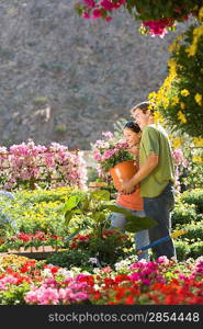 Couple Shopping for Garden Supplies