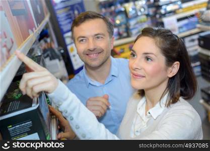 couple shopping in store