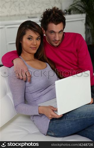 couple sitting on the couch
