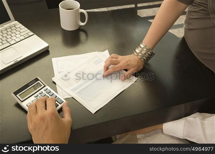 Couple sorting out finances