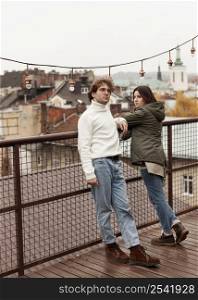 couple spending time together roof 2