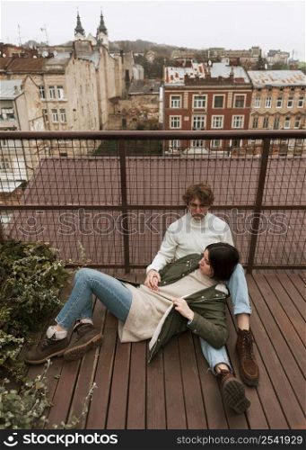couple spending time together roof 3