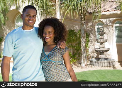 Couple Standing Outdoors