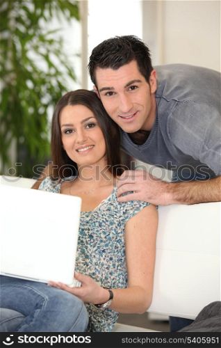 Couple surfing the net