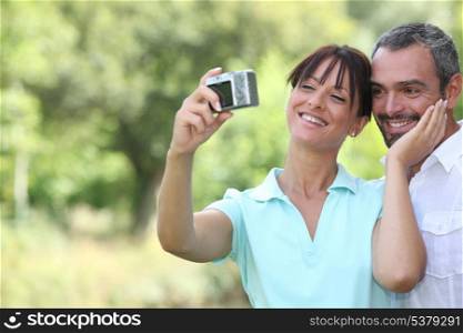 couple taking a self portrait