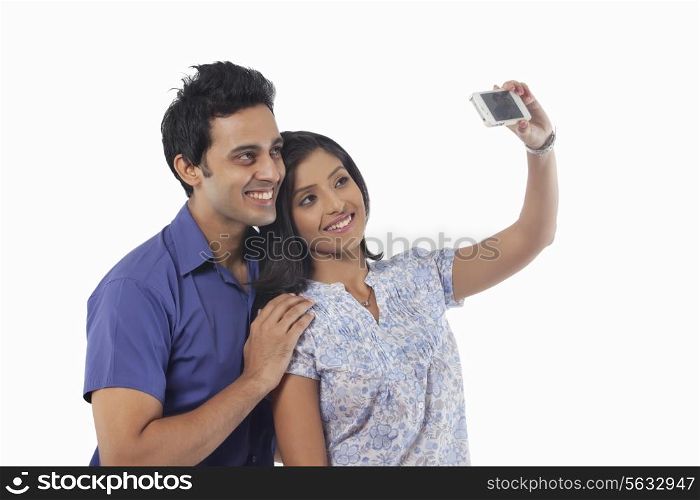 Couple taking a self portrait