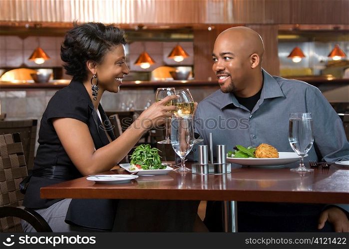 Couple Toasting With Wine