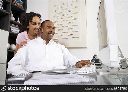 Couple Using a Computer