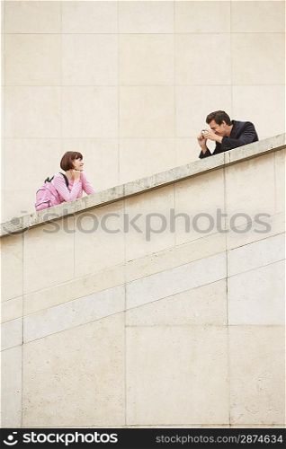 Couple Using Digital Camera