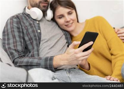 couple using mobile