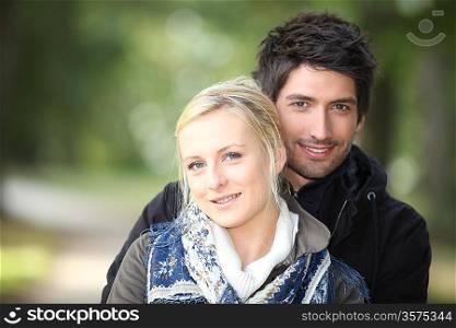 Couple walking in the countryside