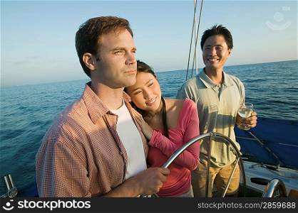 Couple with Friend on Boat