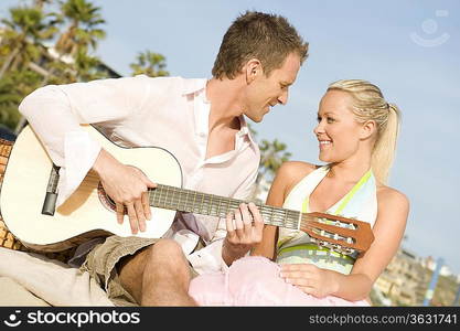 Couple with guitar