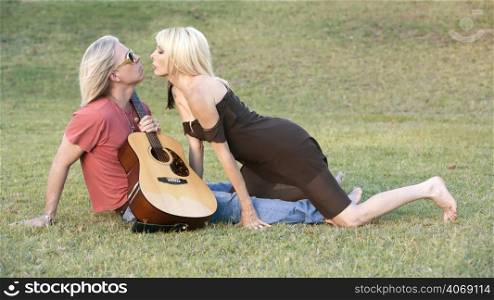Couple with guitar