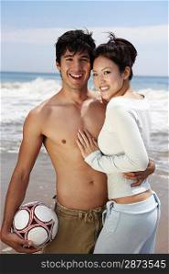 Couple with Volleyball