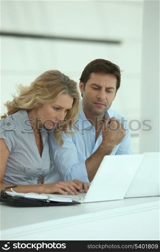 Couple working from home