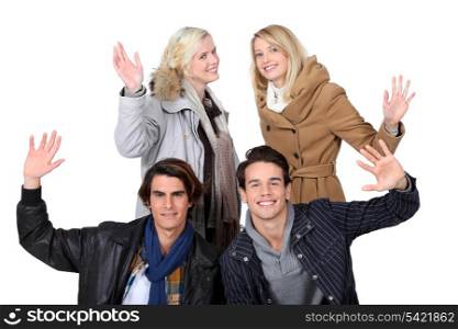 Couples posing together