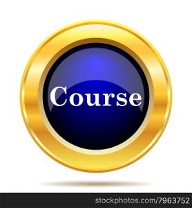 Course. Internet button on white background.