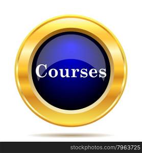 Courses icon. Internet button on white background.