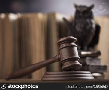 Court gavel,Law theme, mallet of judge