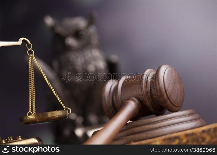 Court gavel,Law theme, mallet of judge