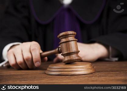 Court gavel,Law theme, mallet of Judge. Justice and law concept. Male judge in a courtroom