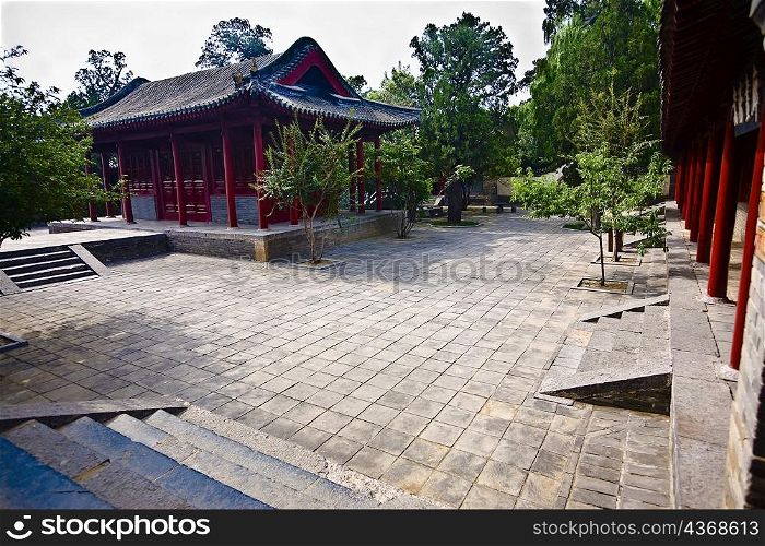 Courtyard of a temple, Songyang Academy, Shaolin Monastery, Henan Province, China
