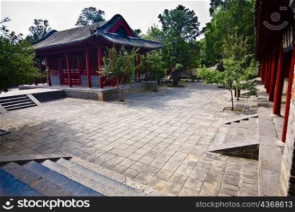 Courtyard of a temple, Songyang Academy, Shaolin Monastery, Henan Province, China