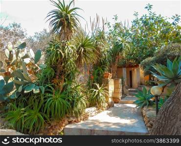 Courtyard village house with garden in Sicily