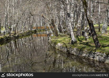 Covao d&rsquo;ametade in the Serra da Estrela Natural Park. Portugal