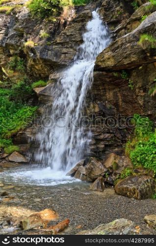 Covel waterfall in Val di Pejo, Trentino, Italy