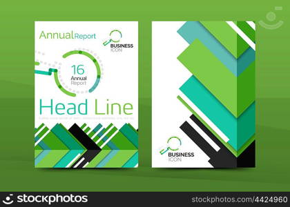 Cover design of annual report cover brochure, modern abstract background template, layout A4 size page