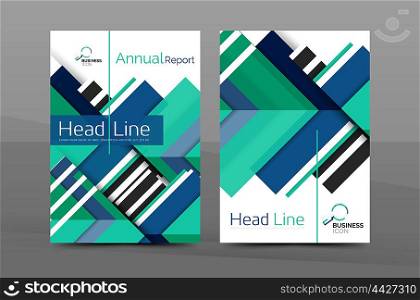 Cover design of annual report cover brochure, modern abstract background template, layout A4 size page
