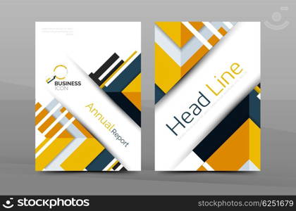 Cover design of annual report cover brochure, modern abstract background template, layout A4 size page