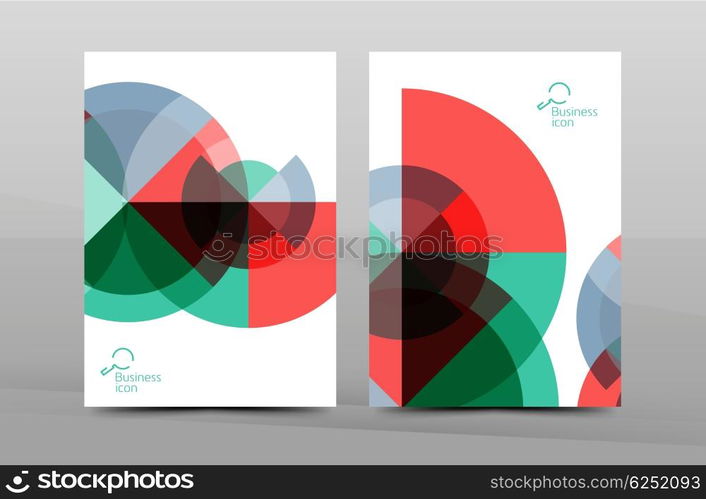 Cover design of annual report cover brochure, modern abstract background template, layout A4 size page