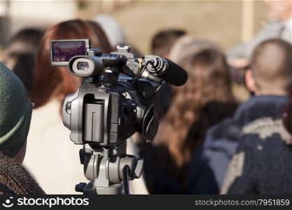 Covering an event with a video camera