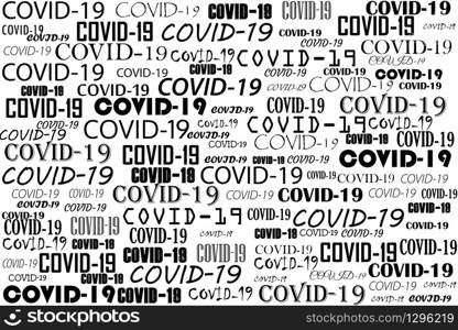 COVID-19 on white background. Coronavirus disease named COVID-19