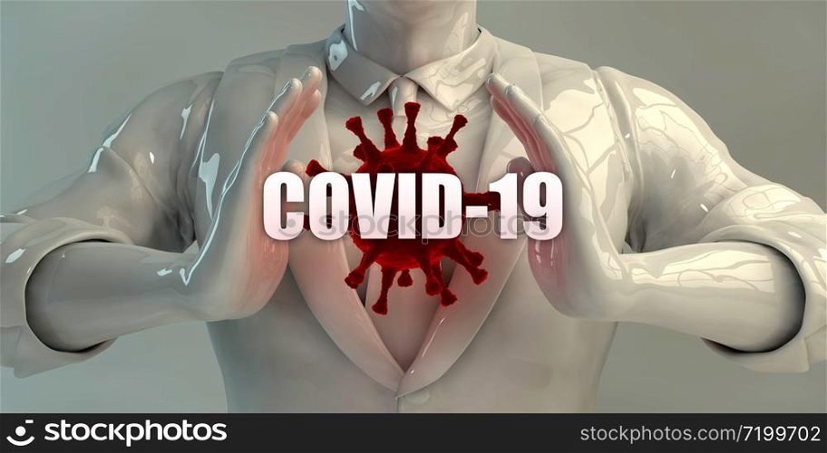 Covid-19 with Medical Personnel Containing Virus Germ. Covid-19