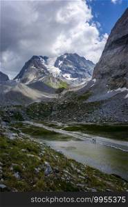 Cow lake, Lac des Vaches, in Vanoise national Park, France