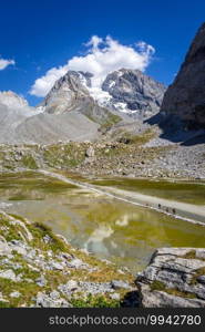 Cow lake, Lac des Vaches, in Vanoise national Park, Savoy, France. Cow lake, Lac des Vaches, in Vanoise national Park, France