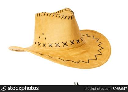 Cowboy hat isolated on the white background
