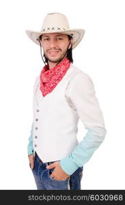 Cowboy isolated on the white background