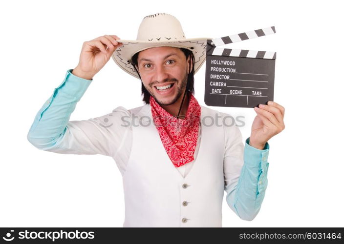 Cowboy isolated on the white background