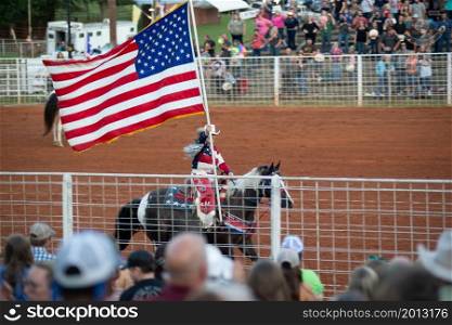 cowboy rodeo championship in the evening