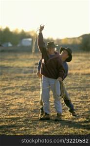 Cowboy Teaching a Cowgirl