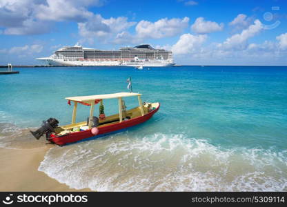 Cozumel island beach in Riviera Maya of Mayan Mexico