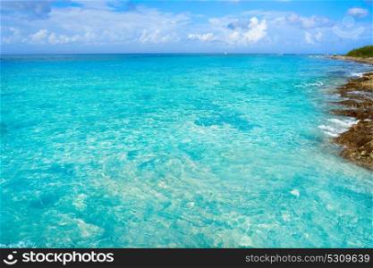 Cozumel island beach in Riviera Maya of Mayan Mexico
