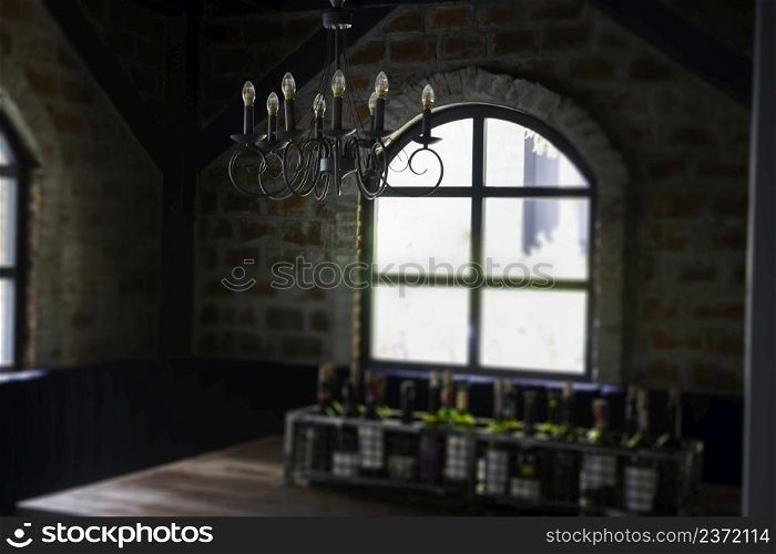 Cozy place in a cafe, stock photo