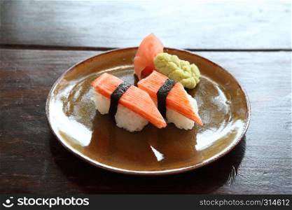 crab stick sushi