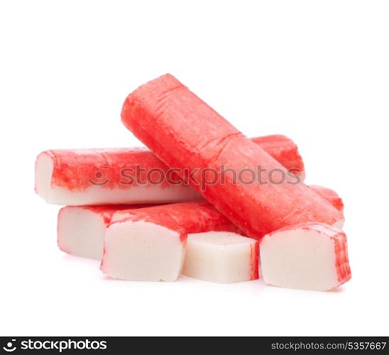 Crab sticks group isolated on white background